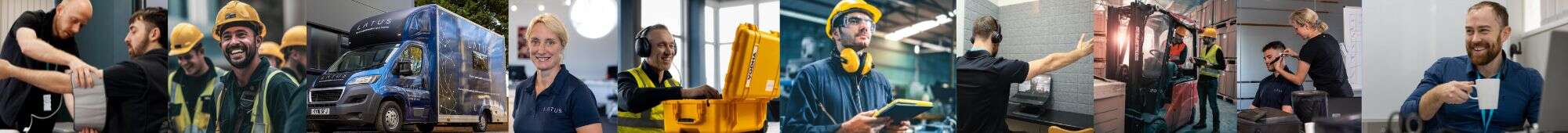 LATUS Group team working in industrial environment with equipment.