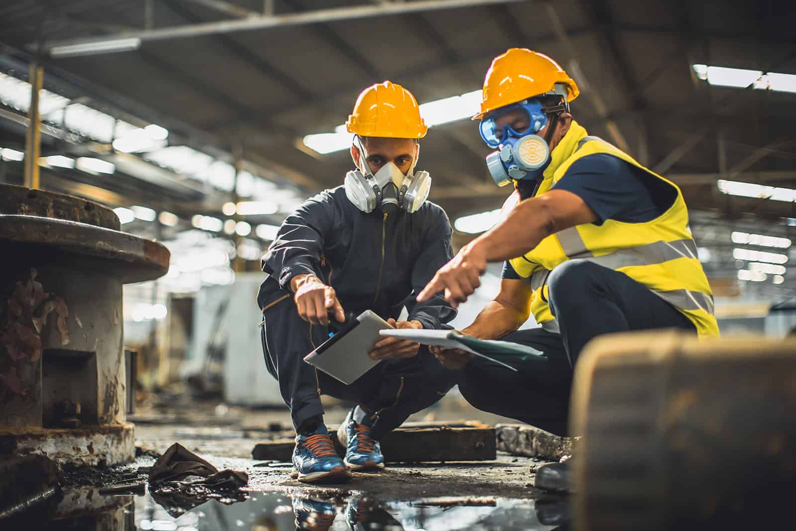 Fit testing for respiratory masks in industrial setting.