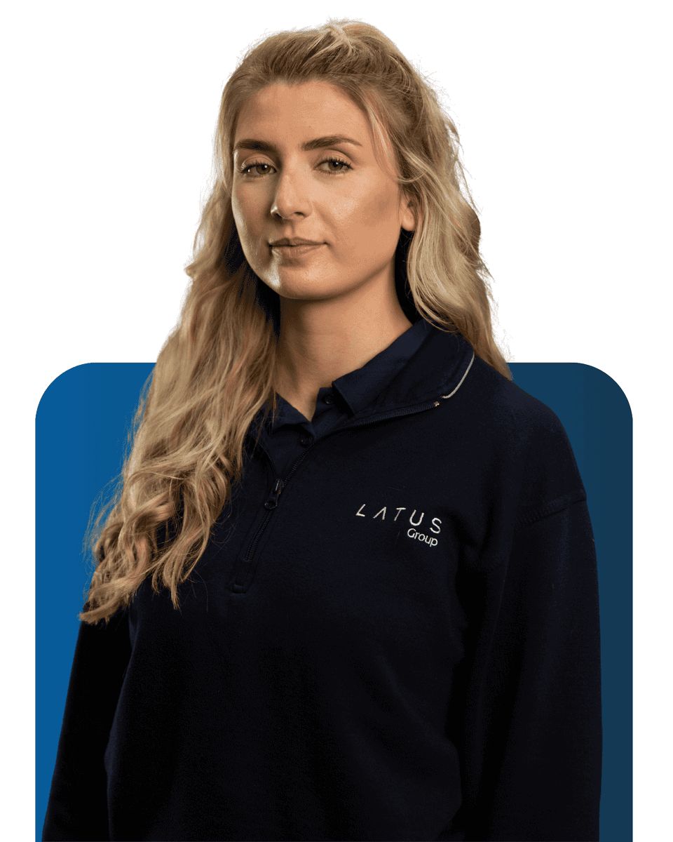 Professional woman representing LATUS Group team in a corporate setting.