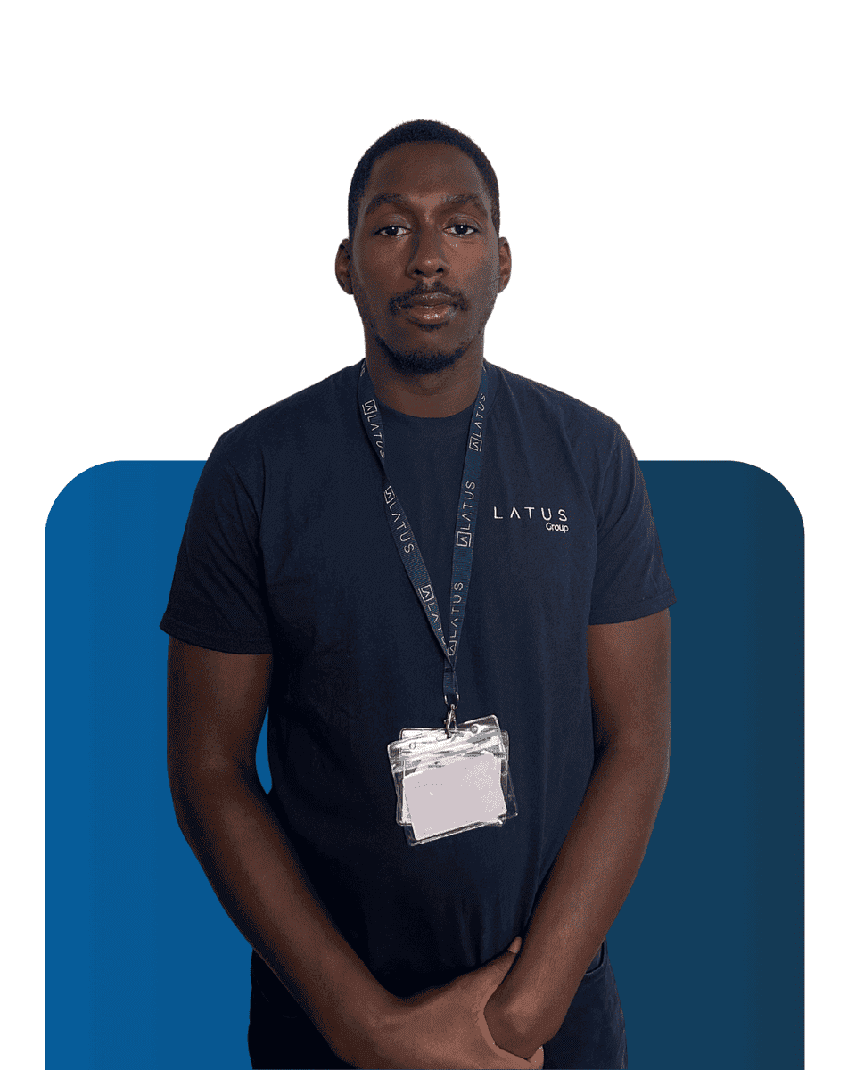 Meet the LATUS Group team member in professional attire.