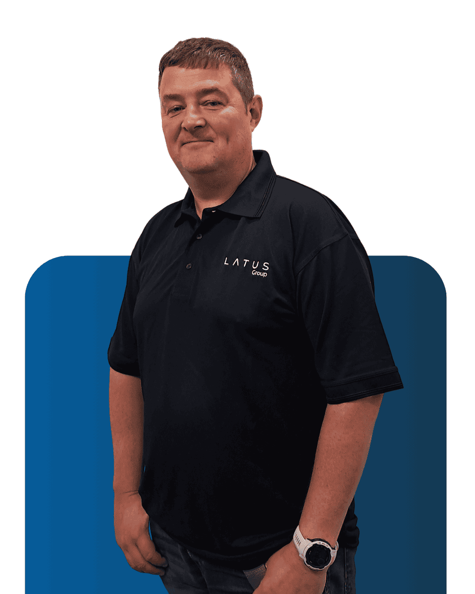 Professional team member of LATUS Group in uniform.