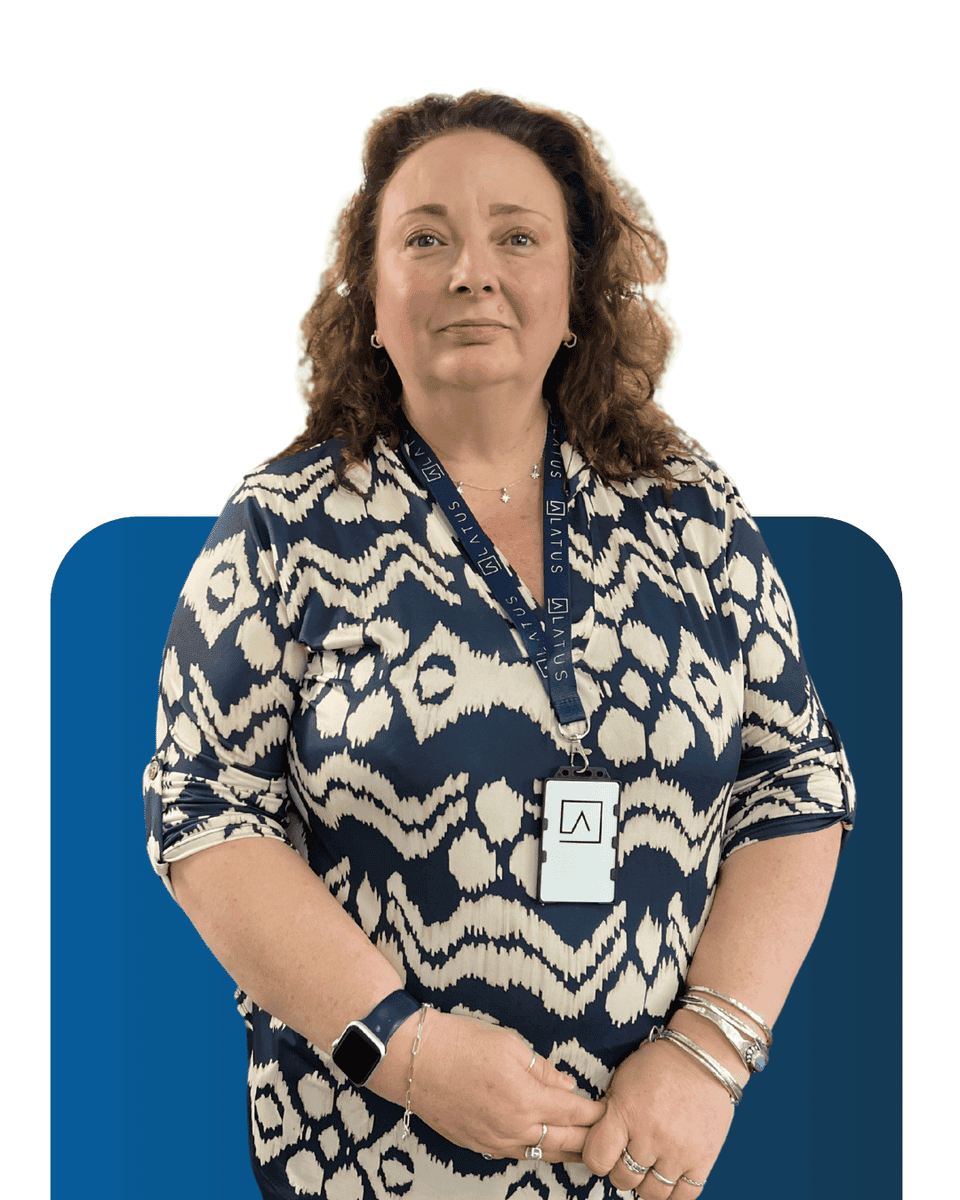 Professional woman representing LATUS Group team in a corporate setting.