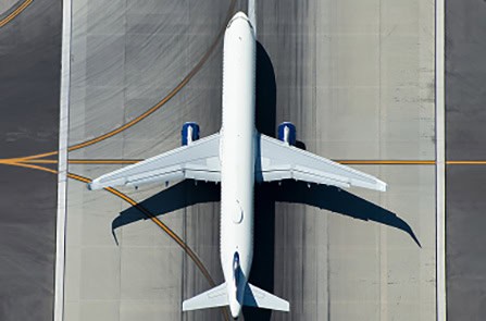 Aircraft on runway for aviation operations.