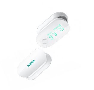 Remote health surveillance device with digital display for patient monitoring.