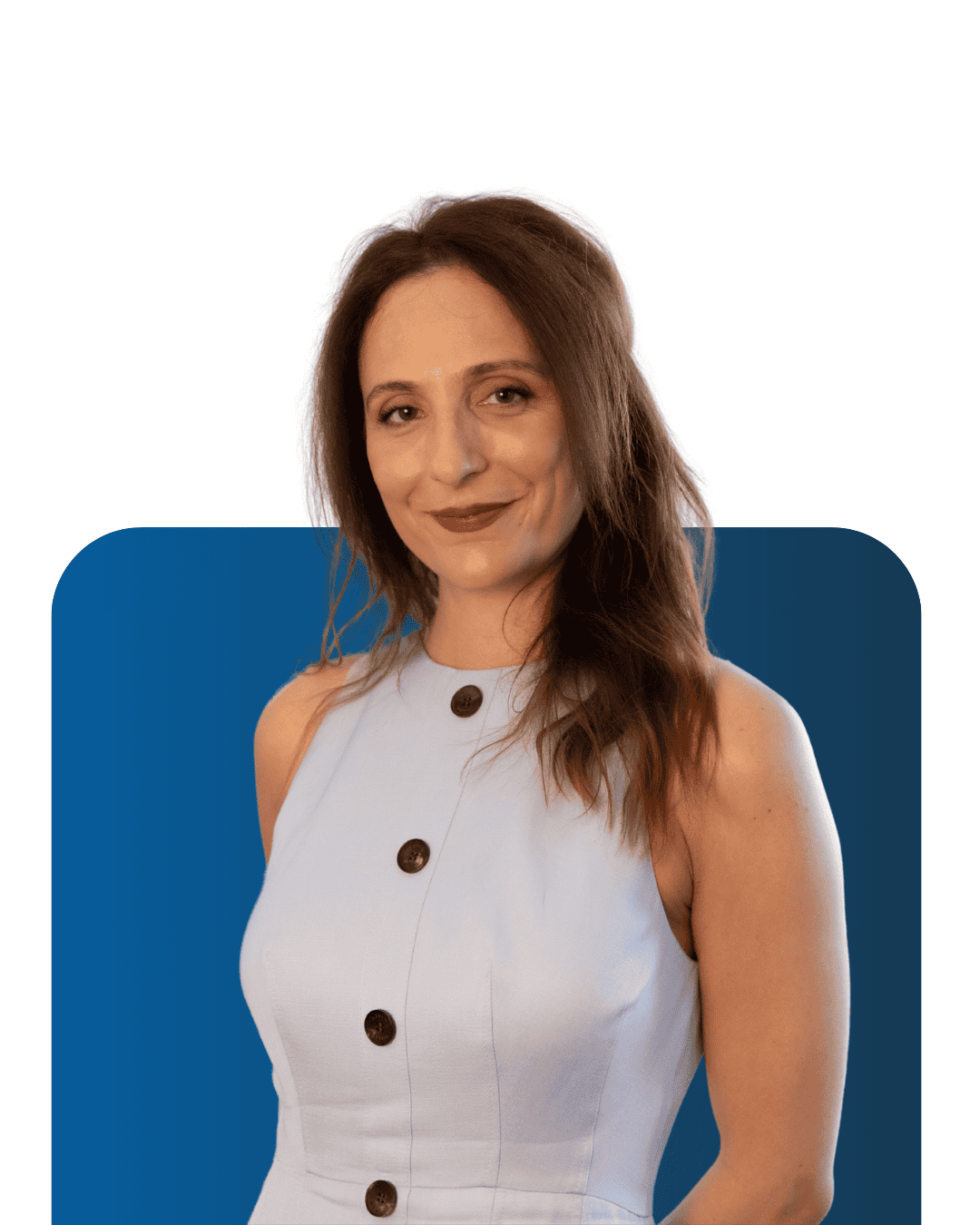 Professional woman from the LATUS Group team in a studio portrait.