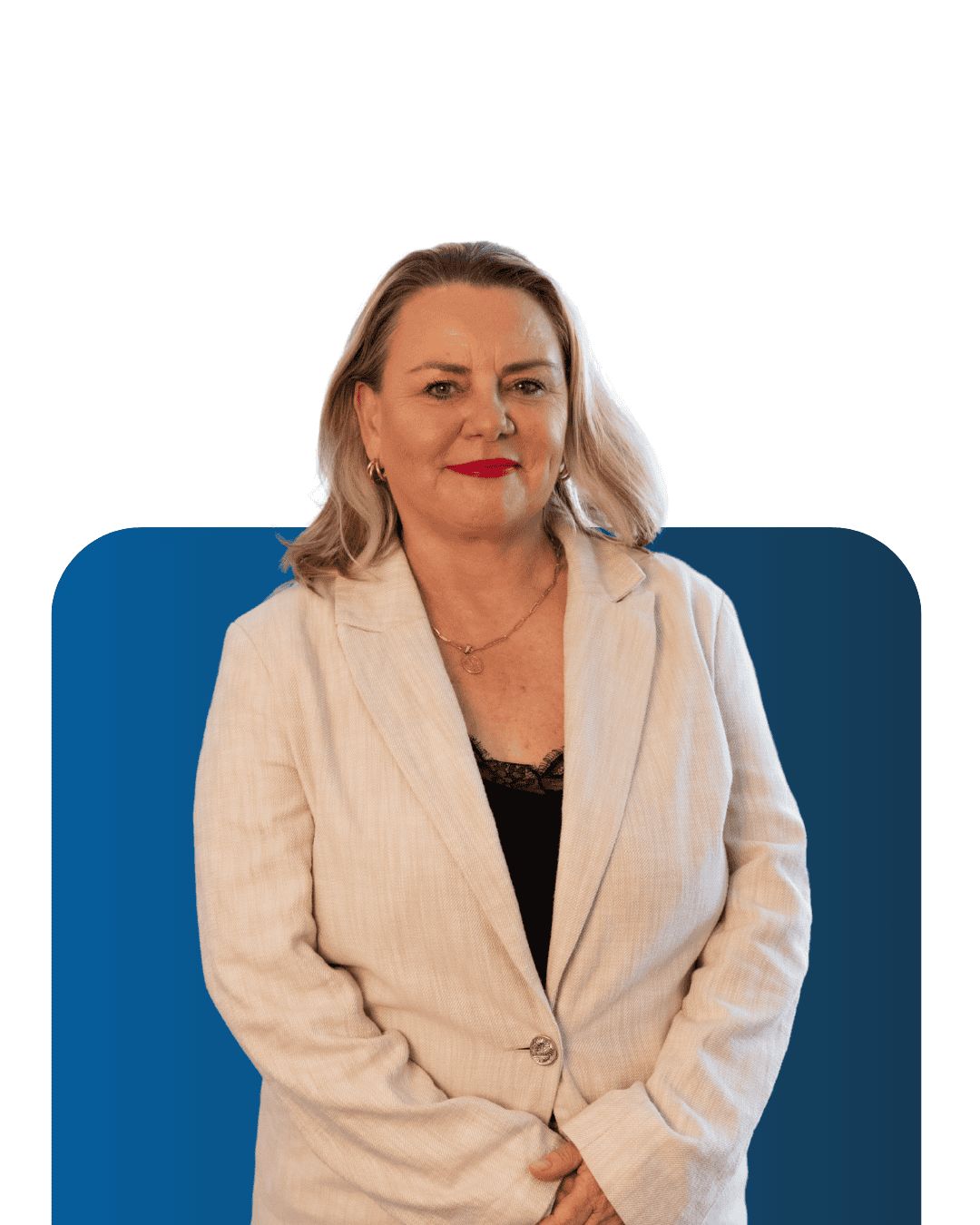 Professional woman representing LATUS Group team member in business attire.