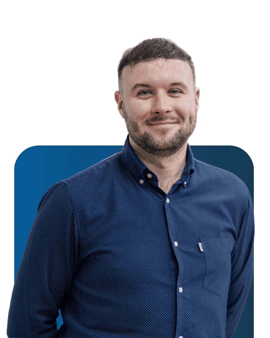 Professional team member at LATUS Group, smiling confidently.