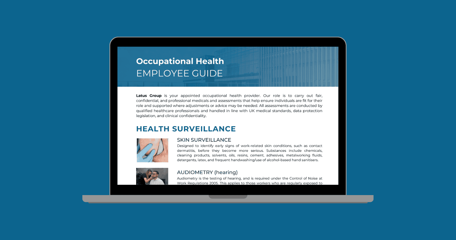 LATUS Group occupational health service guide on employee health and safety.